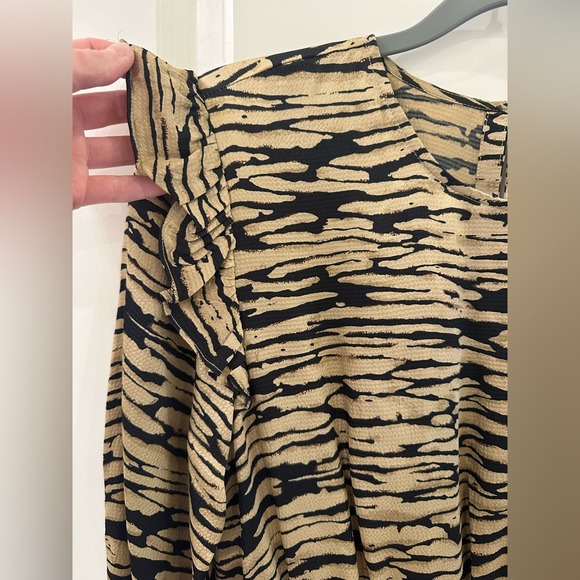 NEW Rails Ora Abstract Tiger Print Mini Dress Lightweight Ruffle Women’s Size S - Picture 9 of 16